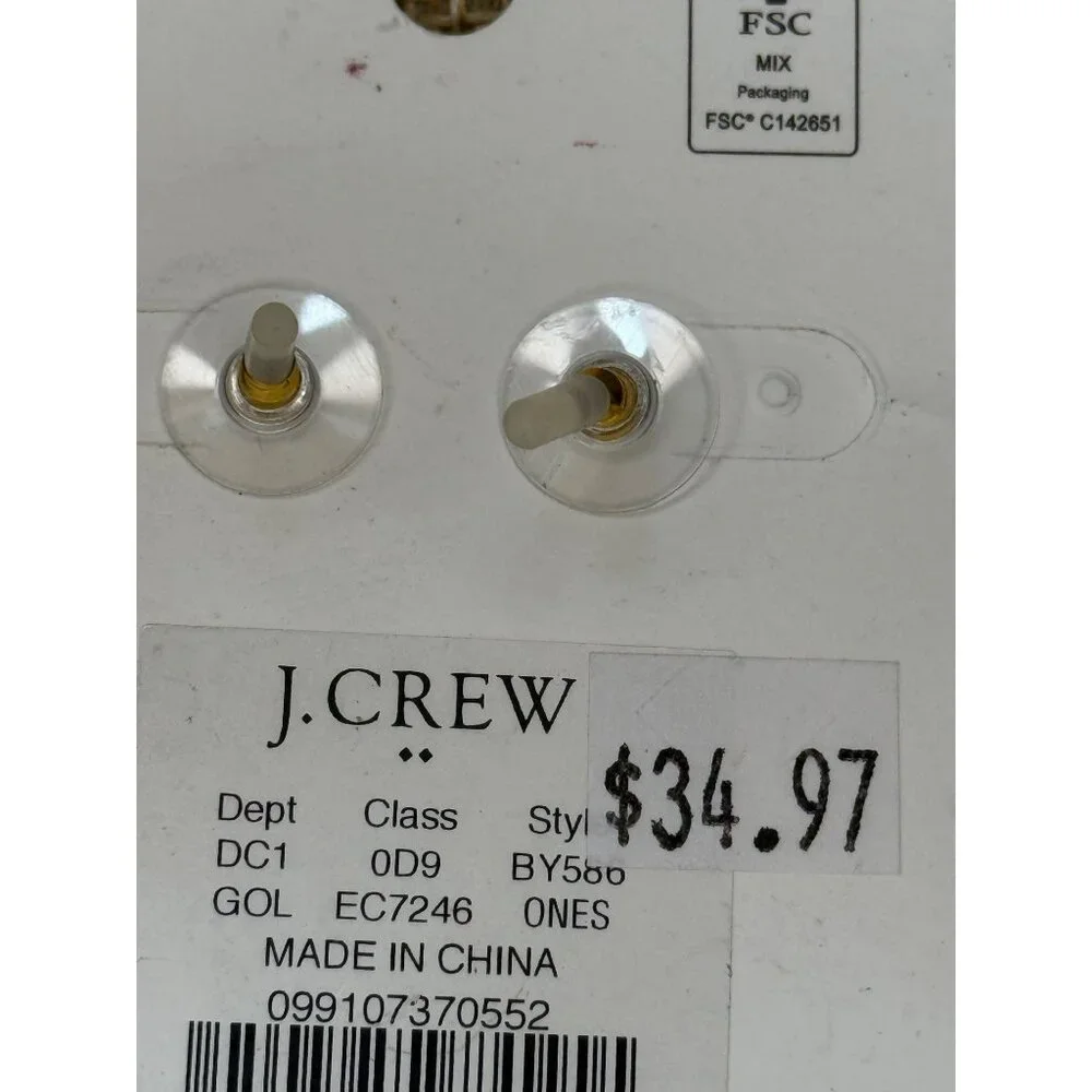 J.Crew Hypoallergenic‎ Gold-Tone Triple Hoop Earrings For Women
